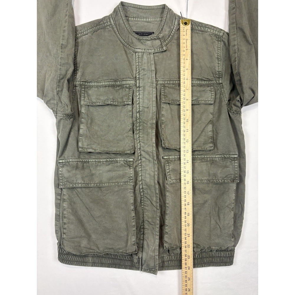 Sanctuary Utility Jacket Women's Small Zip-up 4-Pocket Elastic Waist Military - Picture 9 of 11